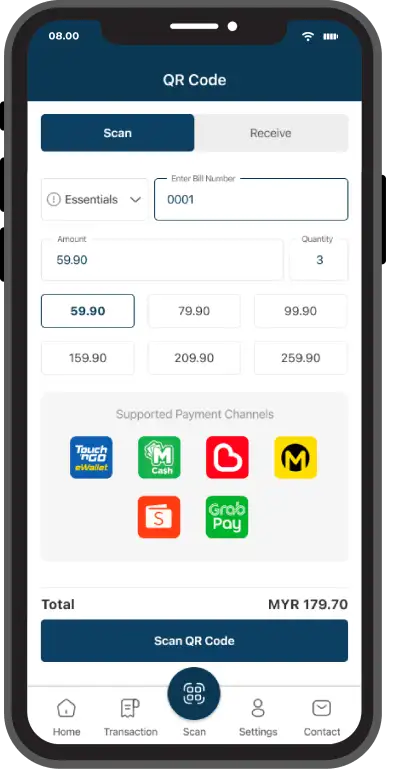 paydibs payment gateway app QR code scanner