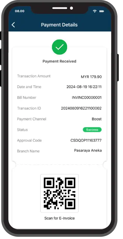 paydibs payment gateway app invoice information