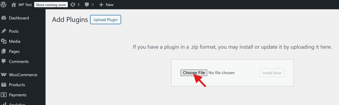Choose the right file to upload