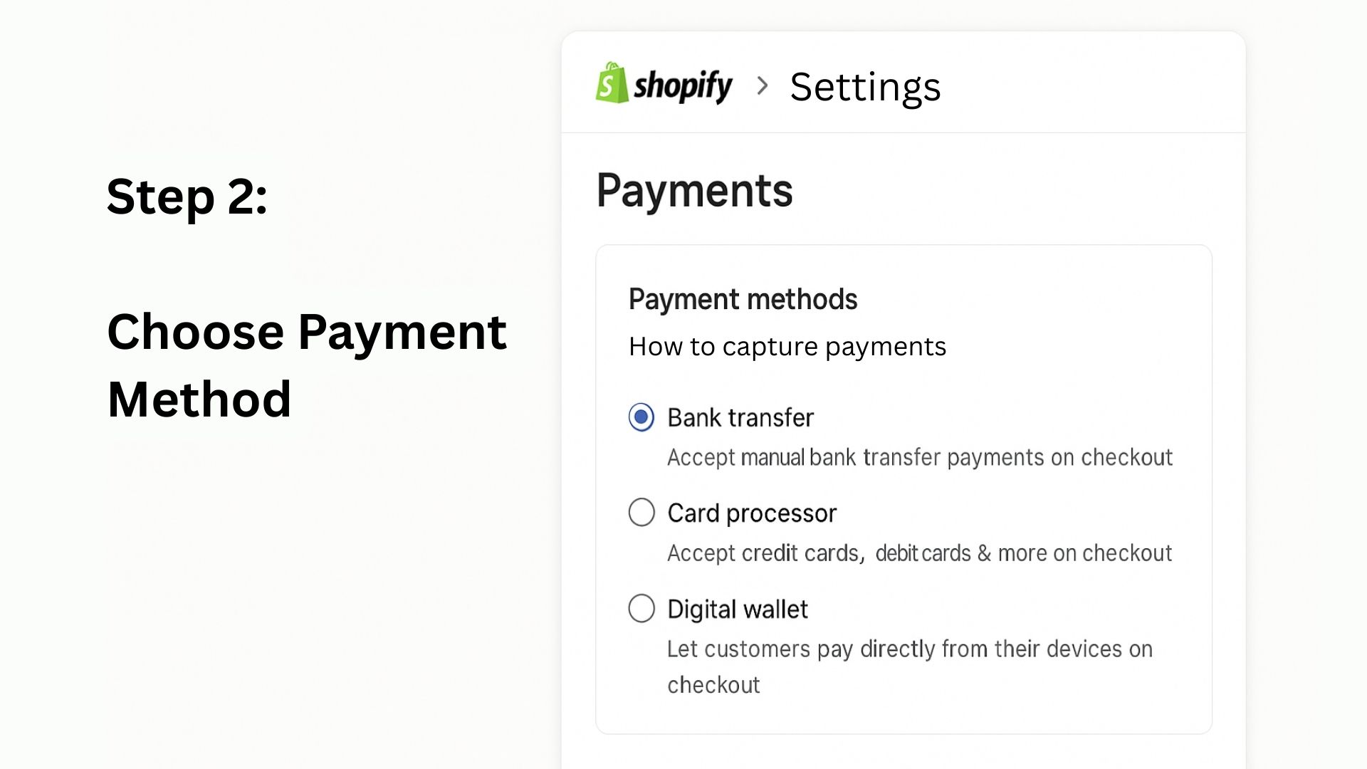 Step 2 of Step-by-Step Setup on Shopify by Paydibs