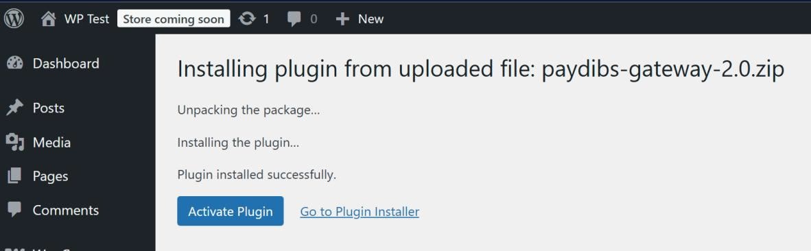 Installing plugin from uploading file illustration image