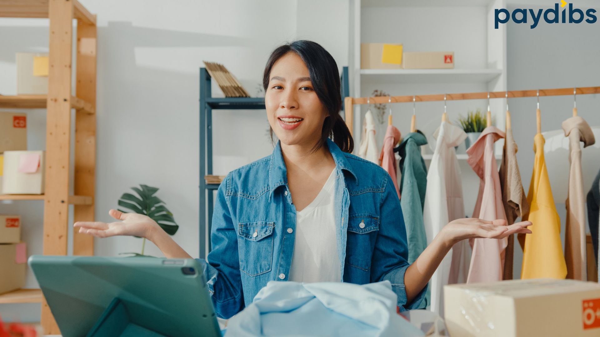 A women in jeans jacket showing how to start an eCommerce business in Malaysia step by step