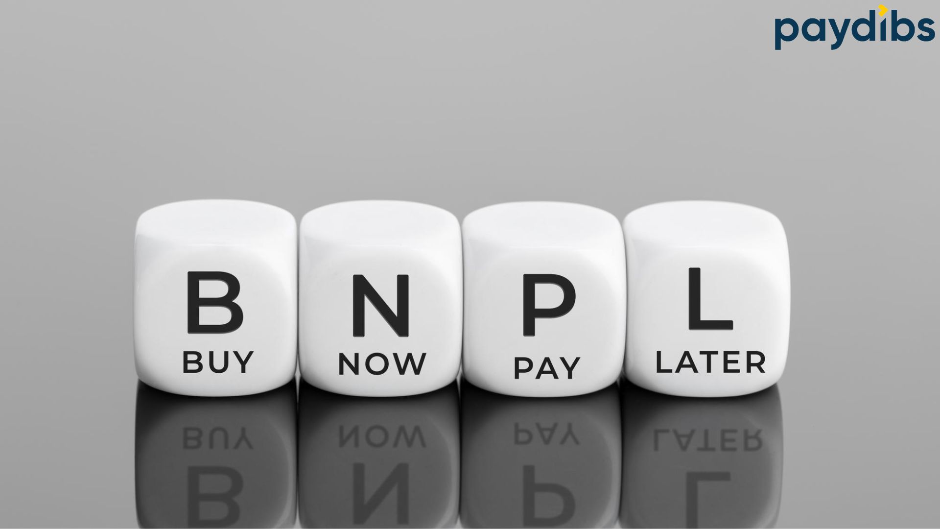 Word blocks of "BNPL" indicating Buy Now Pay Later