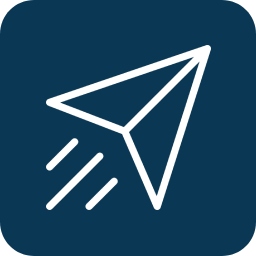 A paper plane flying towards upper right indicating the 'go-live' session