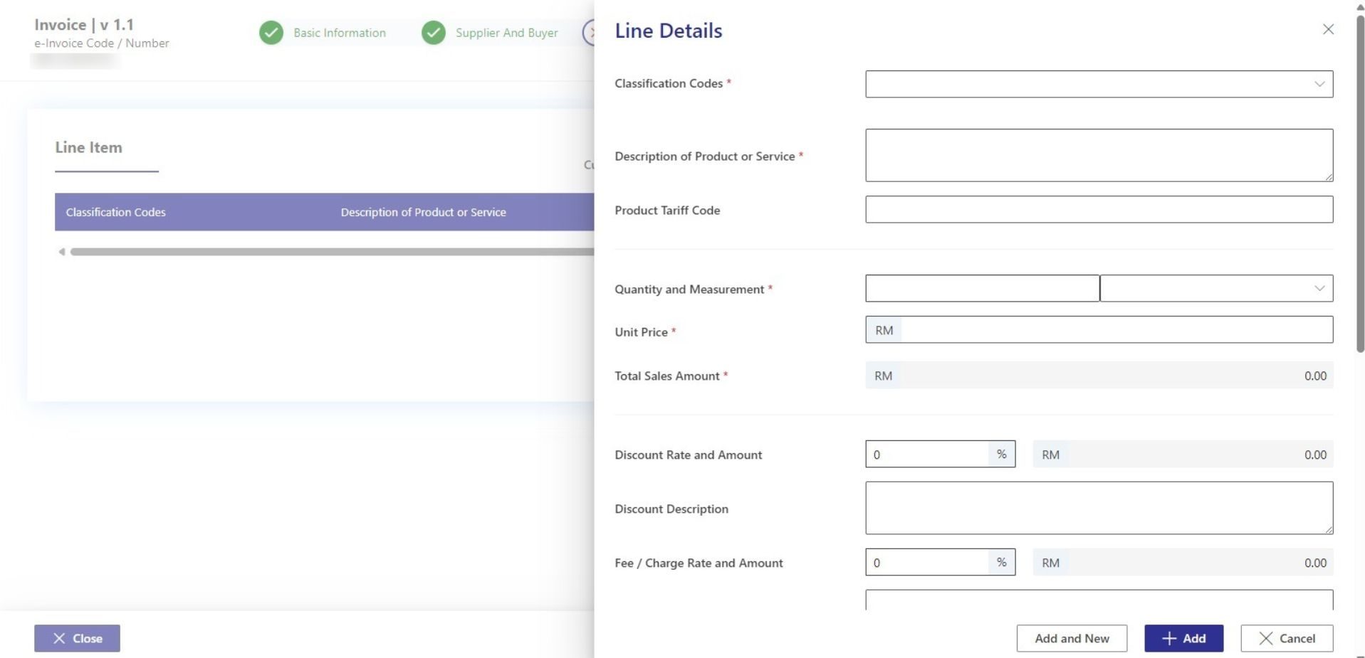 Step 2 to log the consolidated line item if fill in the details